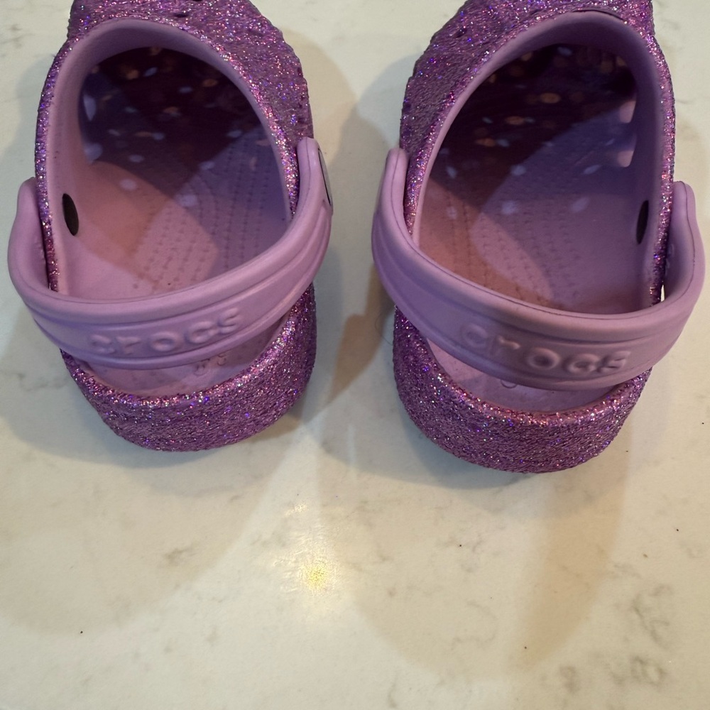 CROCS Kids Sparkly Sandals - Lavender